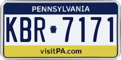 PA license plate KBR7171