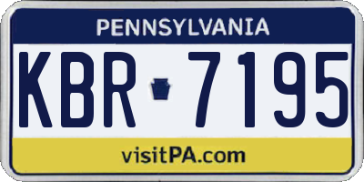 PA license plate KBR7195