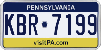 PA license plate KBR7199