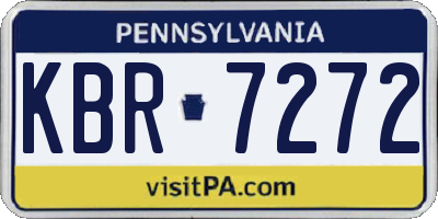 PA license plate KBR7272