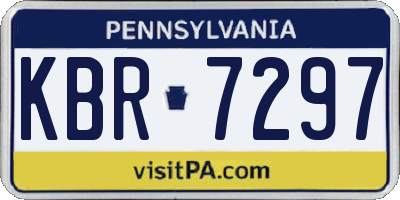 PA license plate KBR7297