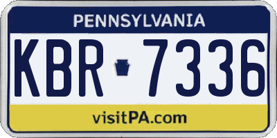 PA license plate KBR7336