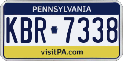 PA license plate KBR7338