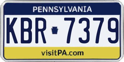 PA license plate KBR7379