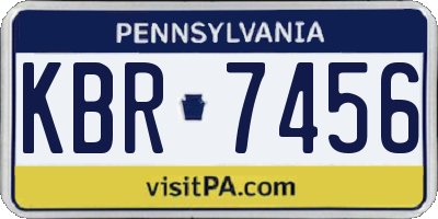 PA license plate KBR7456