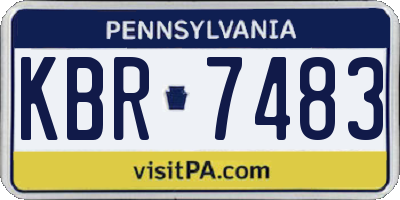 PA license plate KBR7483