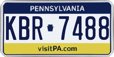 PA license plate KBR7488