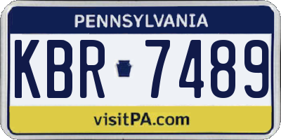 PA license plate KBR7489