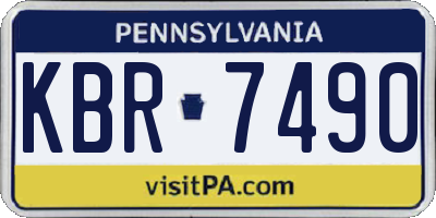 PA license plate KBR7490
