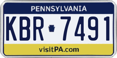 PA license plate KBR7491