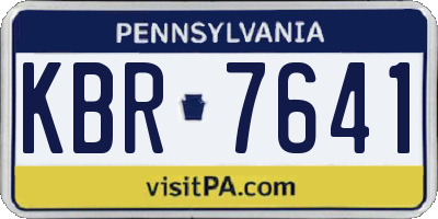 PA license plate KBR7641