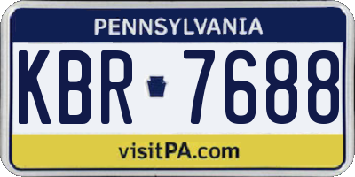 PA license plate KBR7688