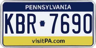 PA license plate KBR7690