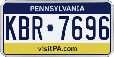 PA license plate KBR7696