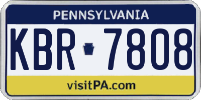 PA license plate KBR7808