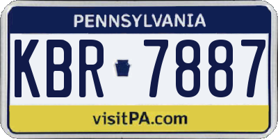 PA license plate KBR7887