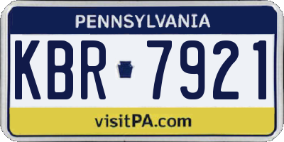 PA license plate KBR7921