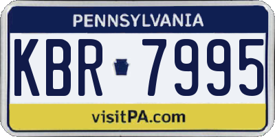 PA license plate KBR7995