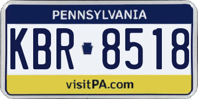 PA license plate KBR8518