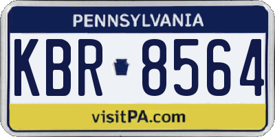 PA license plate KBR8564