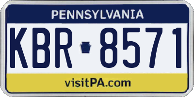 PA license plate KBR8571