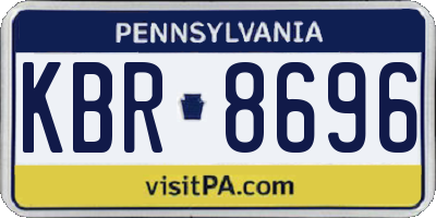 PA license plate KBR8696