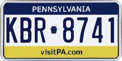 PA license plate KBR8741