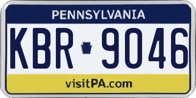 PA license plate KBR9046