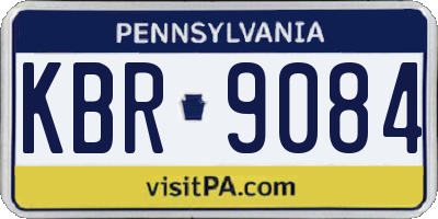 PA license plate KBR9084