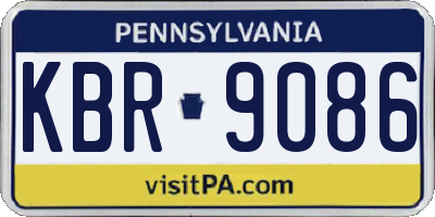 PA license plate KBR9086
