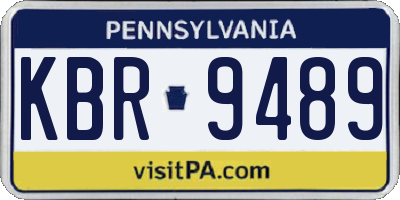 PA license plate KBR9489