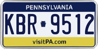 PA license plate KBR9512