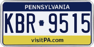 PA license plate KBR9515