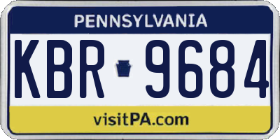 PA license plate KBR9684