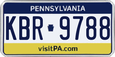 PA license plate KBR9788
