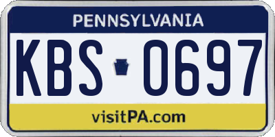 PA license plate KBS0697