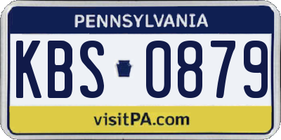 PA license plate KBS0879