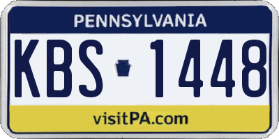 PA license plate KBS1448