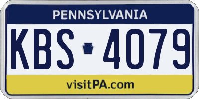 PA license plate KBS4079
