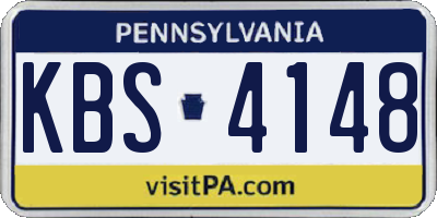 PA license plate KBS4148