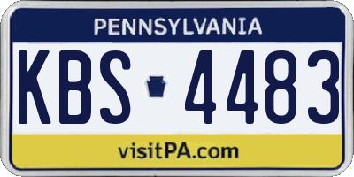 PA license plate KBS4483