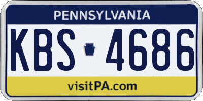 PA license plate KBS4686