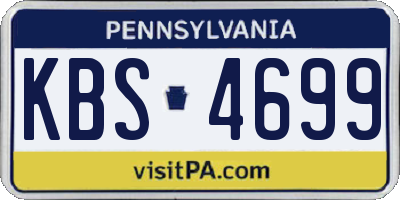 PA license plate KBS4699