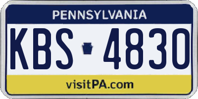PA license plate KBS4830