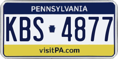 PA license plate KBS4877