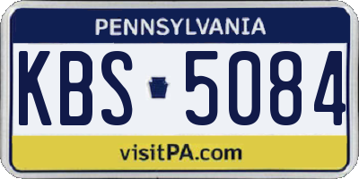 PA license plate KBS5084