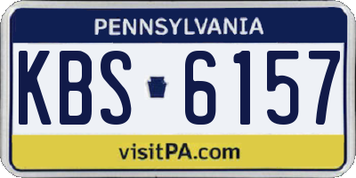 PA license plate KBS6157