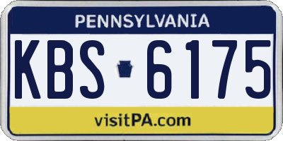 PA license plate KBS6175