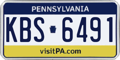 PA license plate KBS6491