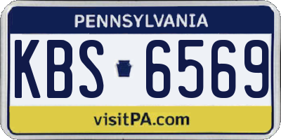 PA license plate KBS6569